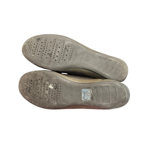 Geox Respira Womens Preppy Career Loafers Brown Moc Croc Leather Size 8 Slip On - Picture 6 of 10